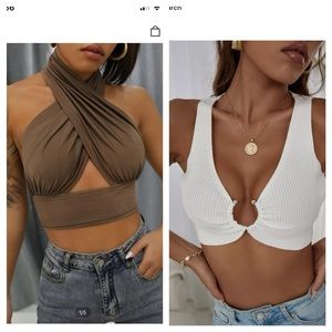 Shein crop tops XS/S - set of 2
